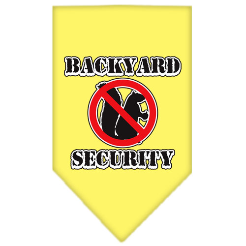Backyard Security Screen Print Bandana Yellow Small